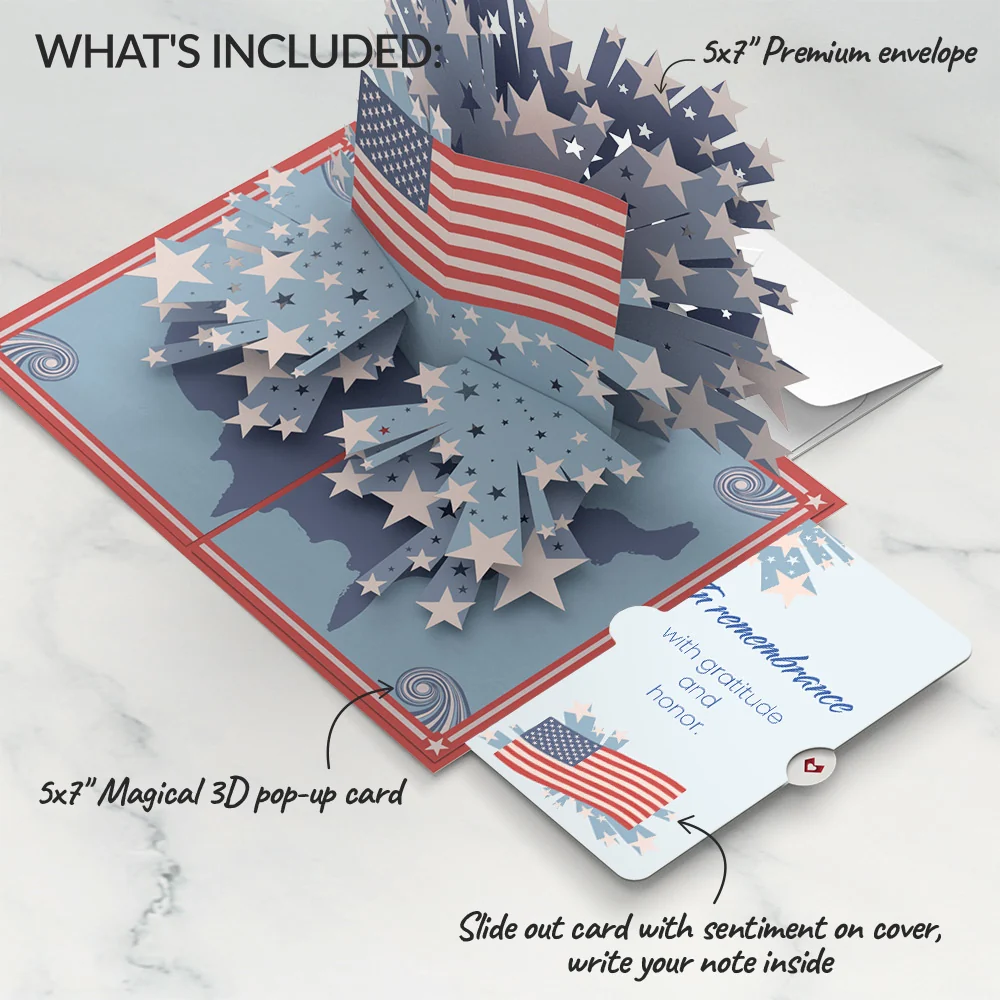 Lovepop From Sea to Shining Sea Remembrance Pop-Up Card and Sentiment Set - Image 2
