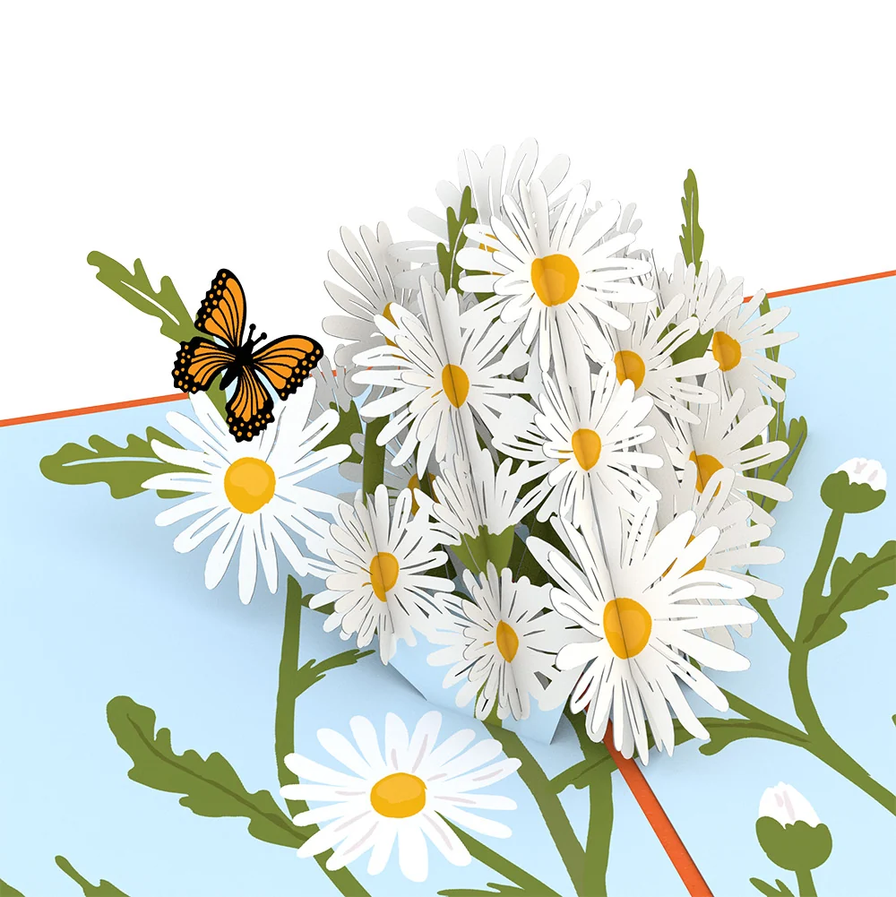 Lovepop Daisies with Monarch Butterfly Birthday Pop-Up Card and Sentiment Set - Image 3