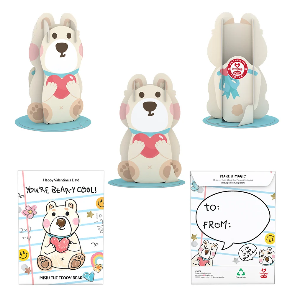 Lovepop Playpop Explorers: Assorted Valentine's for Kids 8-Pack - Image 10