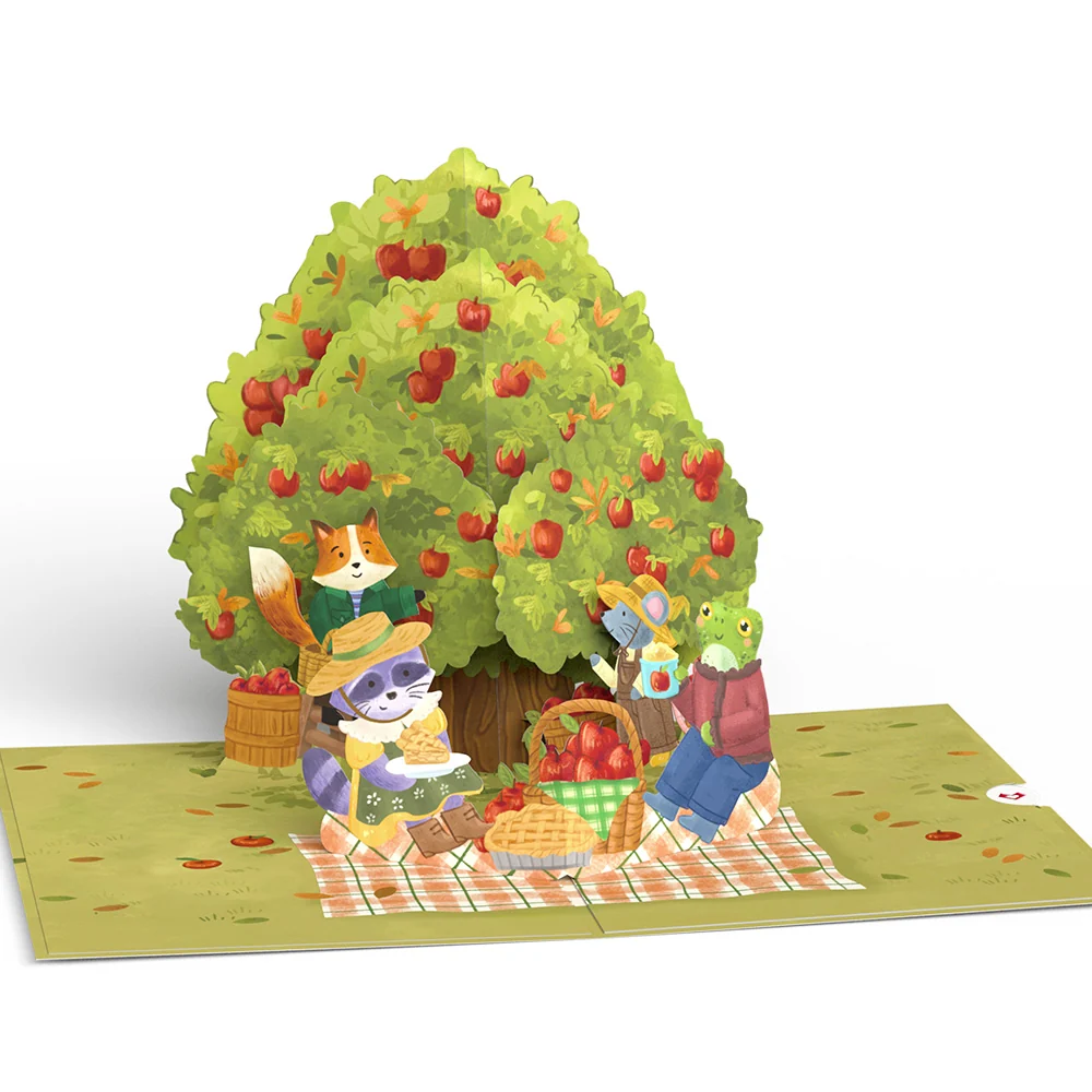 Lovepop Woodland Animals Autumn Greetings Pop-Up Card Basket - Image 4