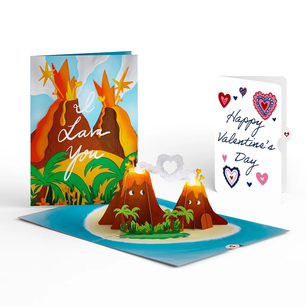 Lovepop I Lava You Light-Up Pop-Up Card and Heart Motif Valentine Sentiment Set
