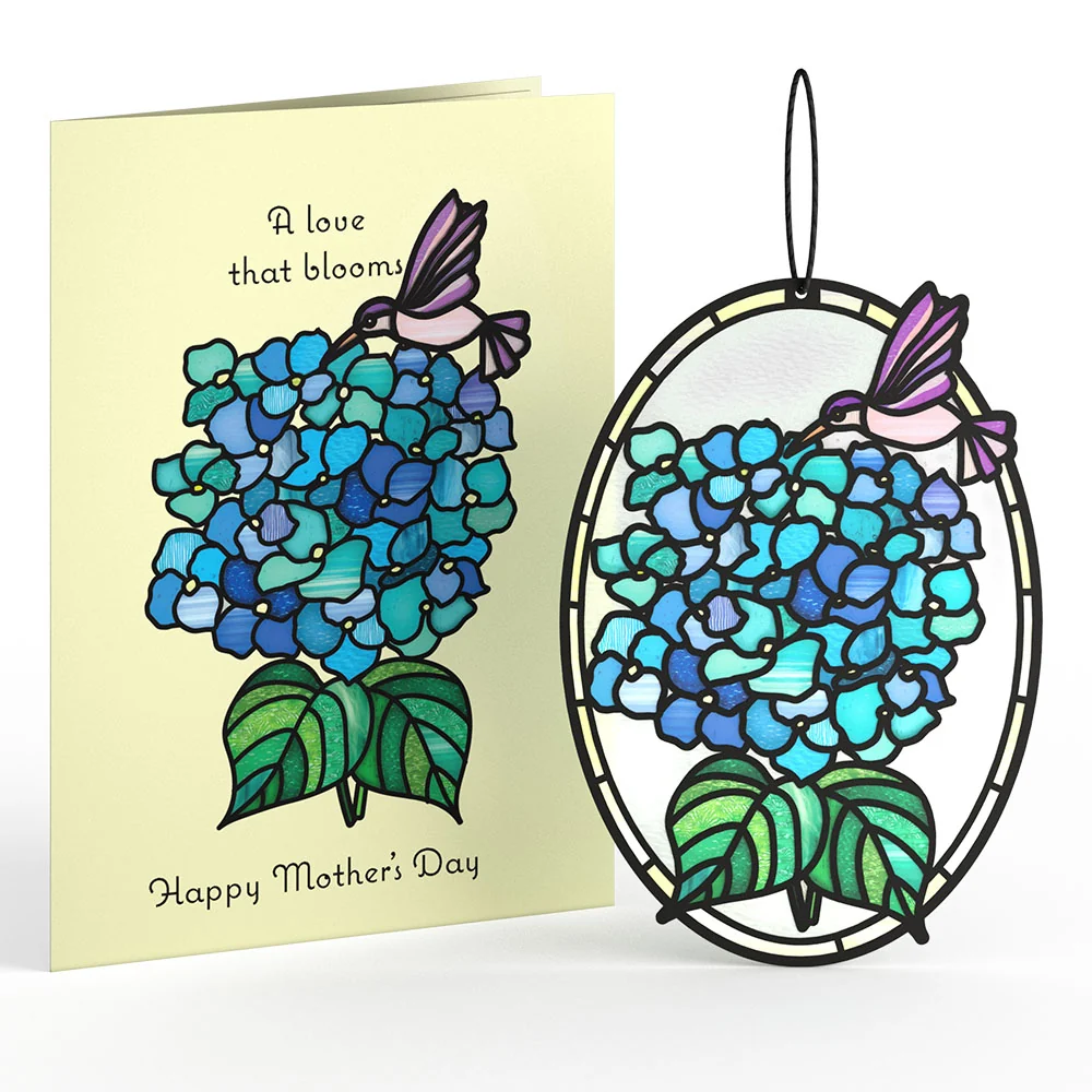Lovepop Happy Mother's Day Hydrangeas Suncatcher Card - Image 2