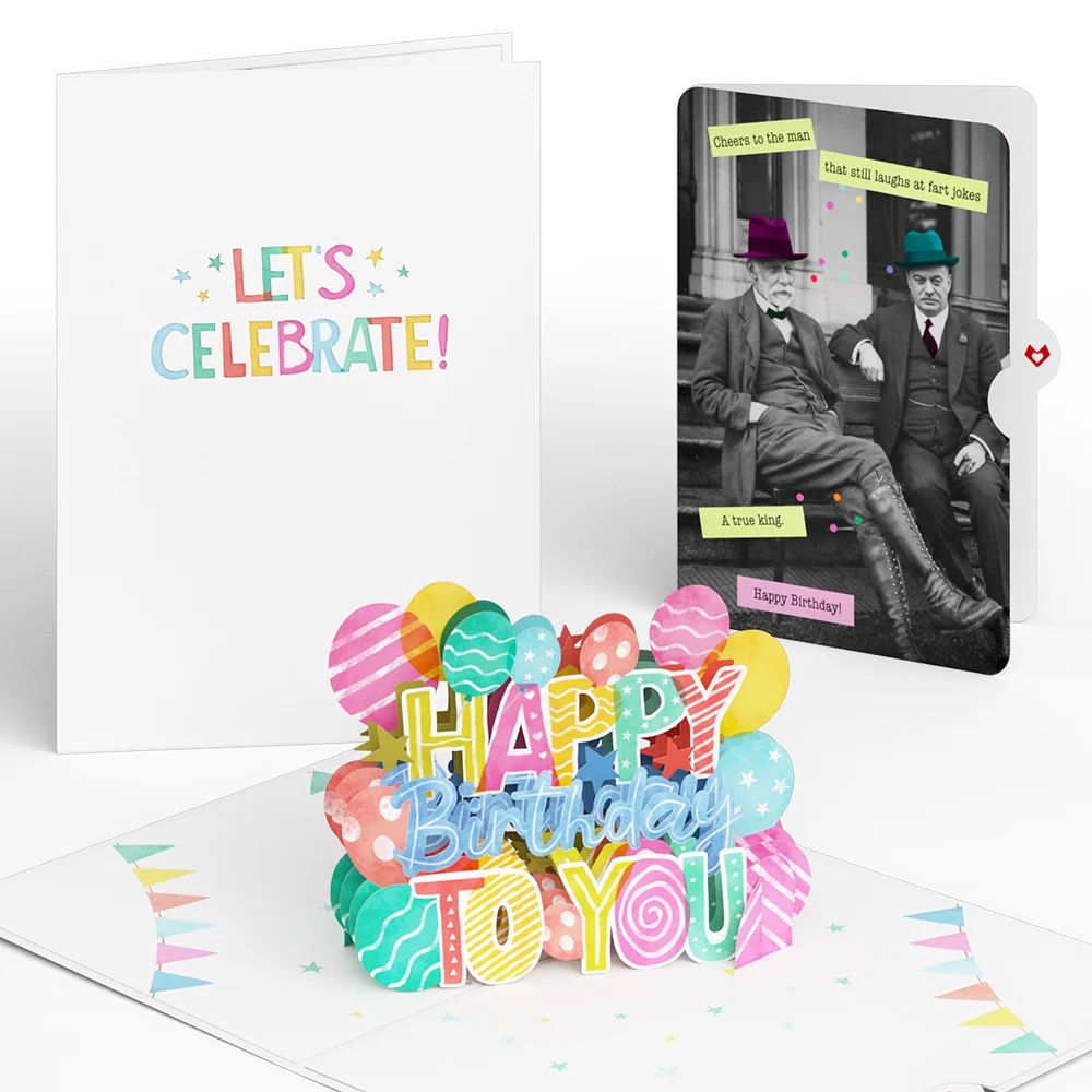 Lovepop Let's Celebrate Birthday Pop-Up Card and Sentiment Set for Any Man