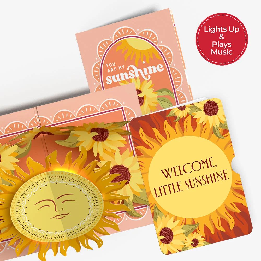 Lovepop You Are My Sunshine New Baby Music and Lights Pop-Up Card and Sentiment Set