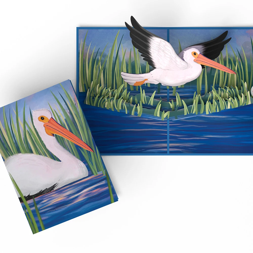 Lovepop Pelican in the Marsh Pop-Up Card
