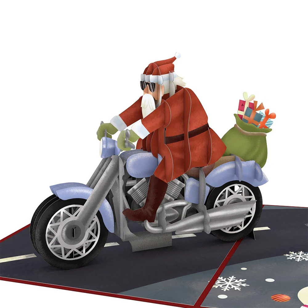 Lovepop Santa Biker Pop-Up Card Bag - Image 2