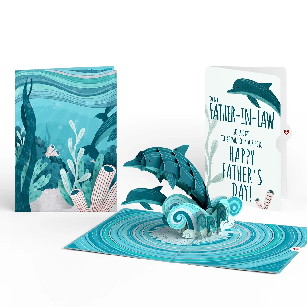 Lovepop Playful Dolphins Father’s Day Pop-Up Card and Sentiment Set for Father-in-law
