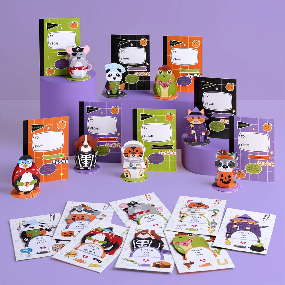 Lovepop Halloween Assorted Cards Kids Classroom 8-Pack