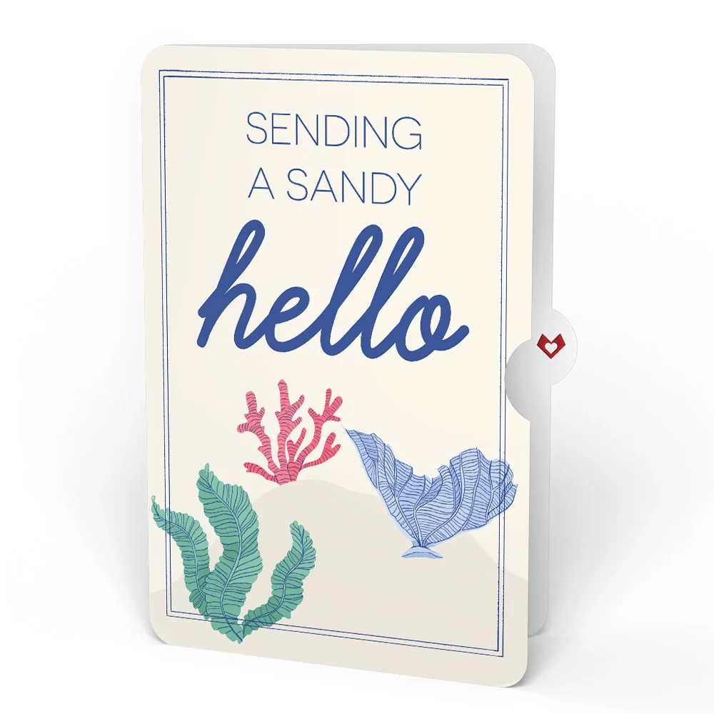 Lovepop Coastal Treasure Thinking of You Glitter Bouquet and Sentiment Set Vase - Image 4