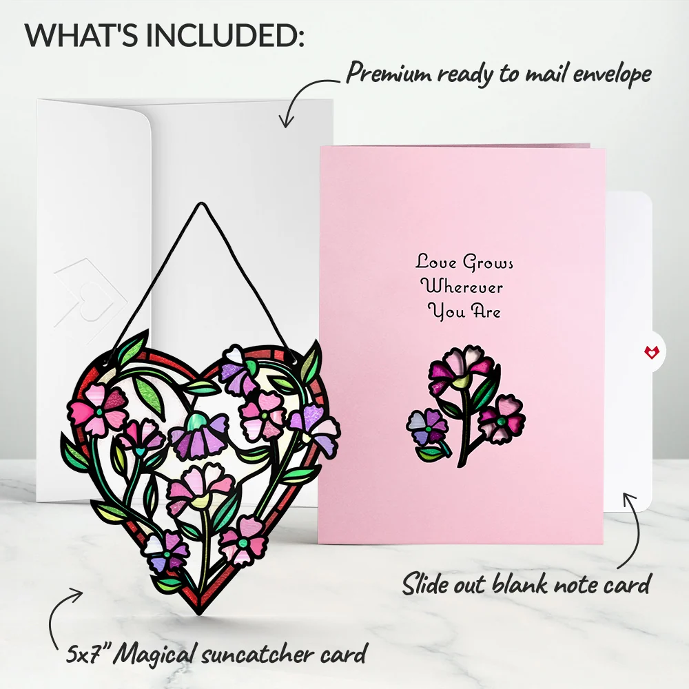 Lovepop Love Grows Heart Suncatcher Card - Image 6