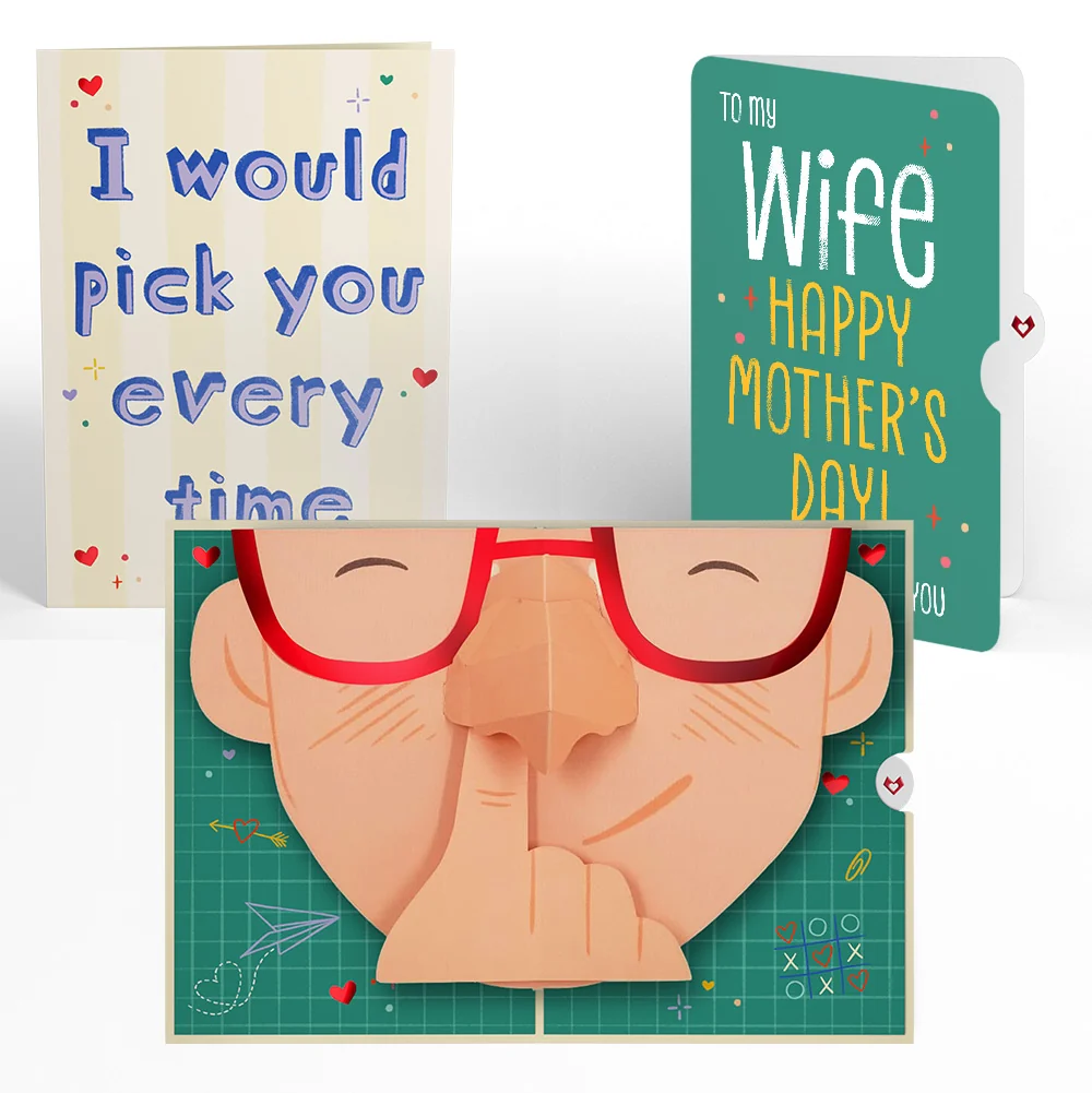 Lovepop Pick You Every Time Mother’s Day Pop-Up Card and Sentiment Set for Wife Glass