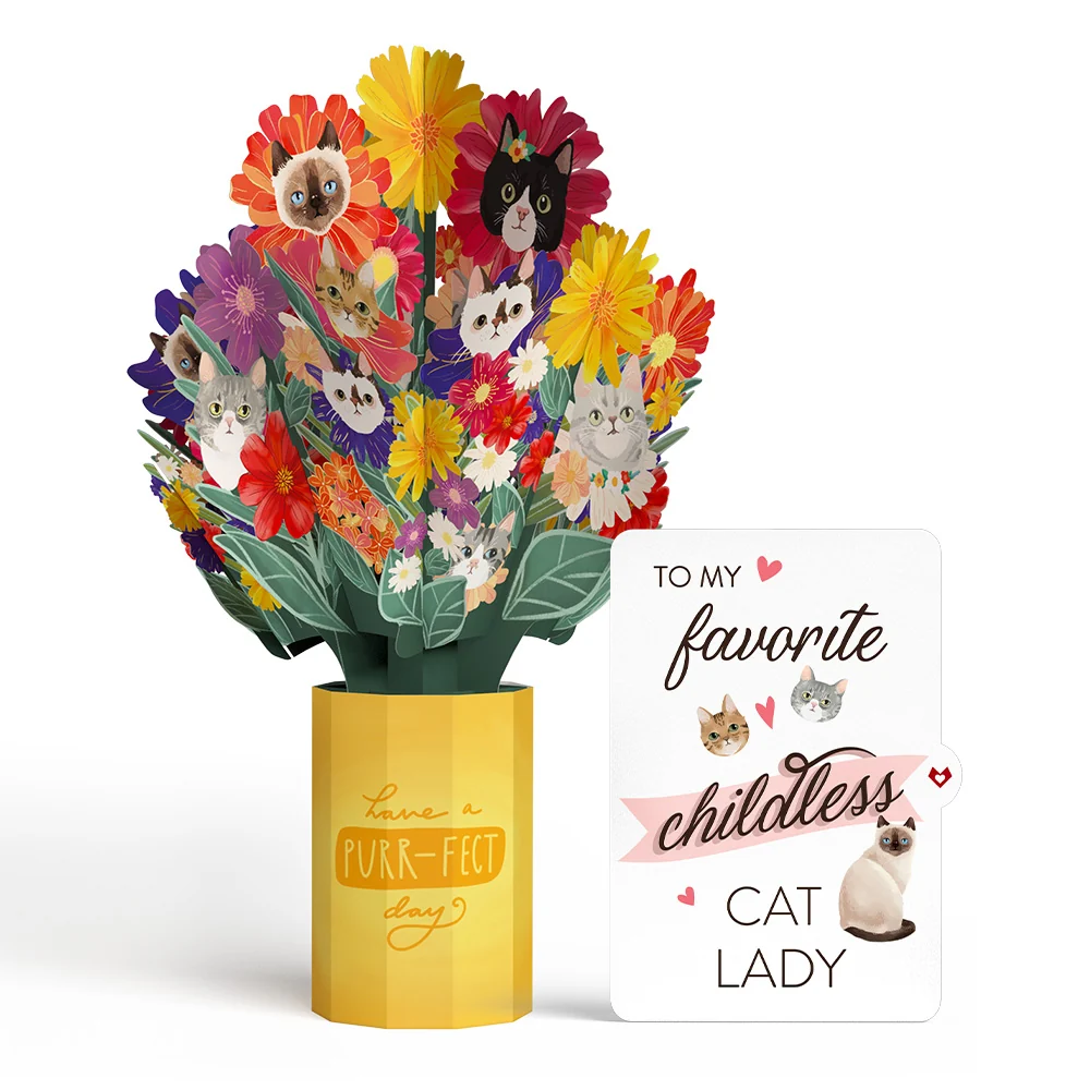 Lovepop Purr-fect Day Bouquet for Childless Cat Lady