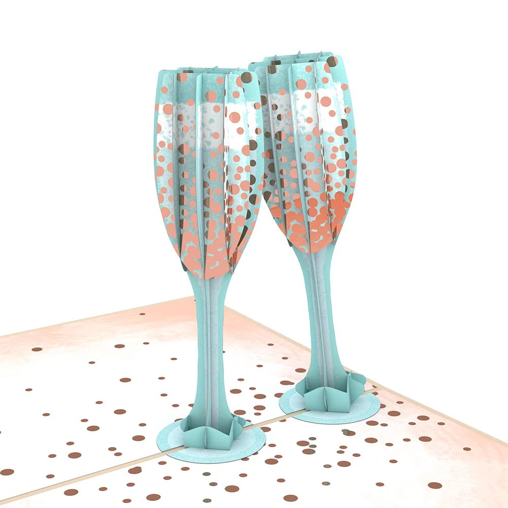 Lovepop Champagne Toast Pop-Up Card Glass - Image 2