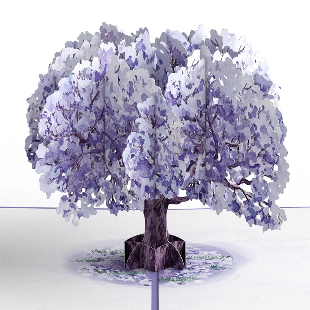 Lovepop Watercolor Jacaranda Tree Mother's Day Pop-Up Card and Sentiment Set for Wife - Image 3