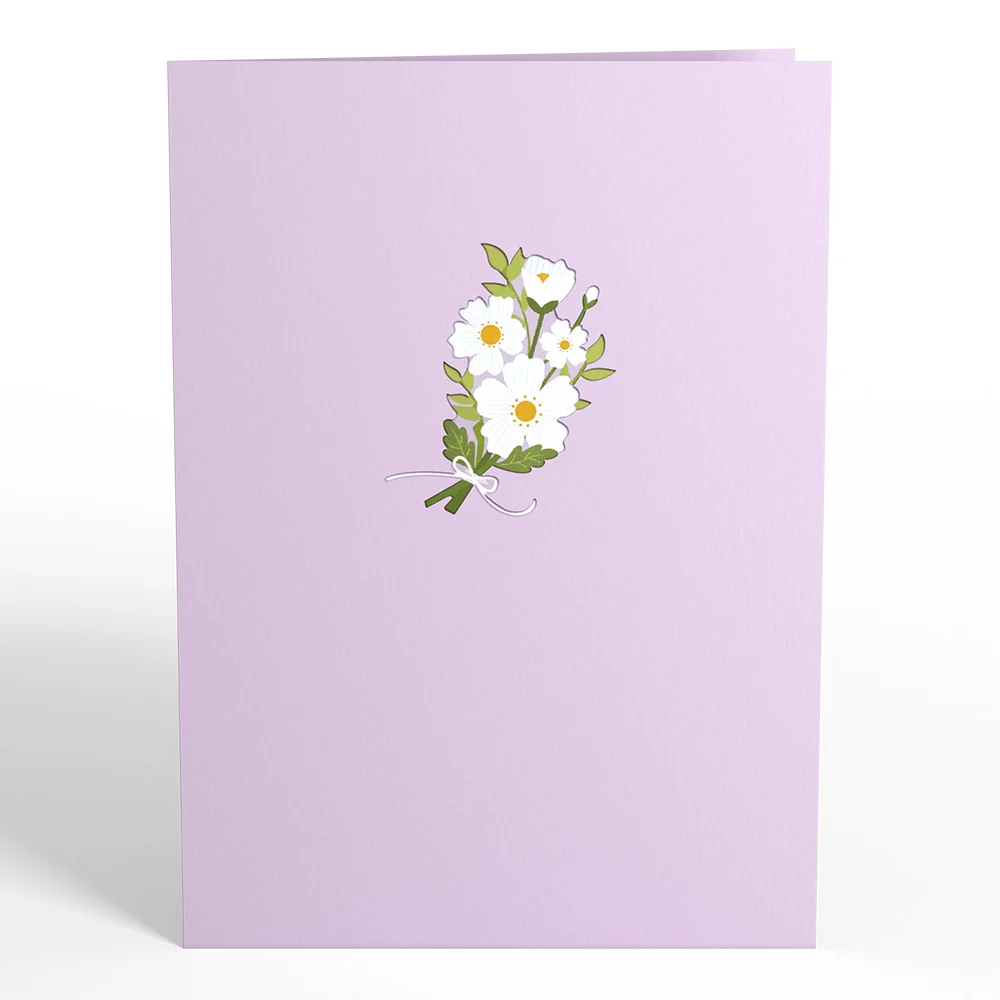 Lovepop Frilly White Poppy Pop-Up Card - Image 4