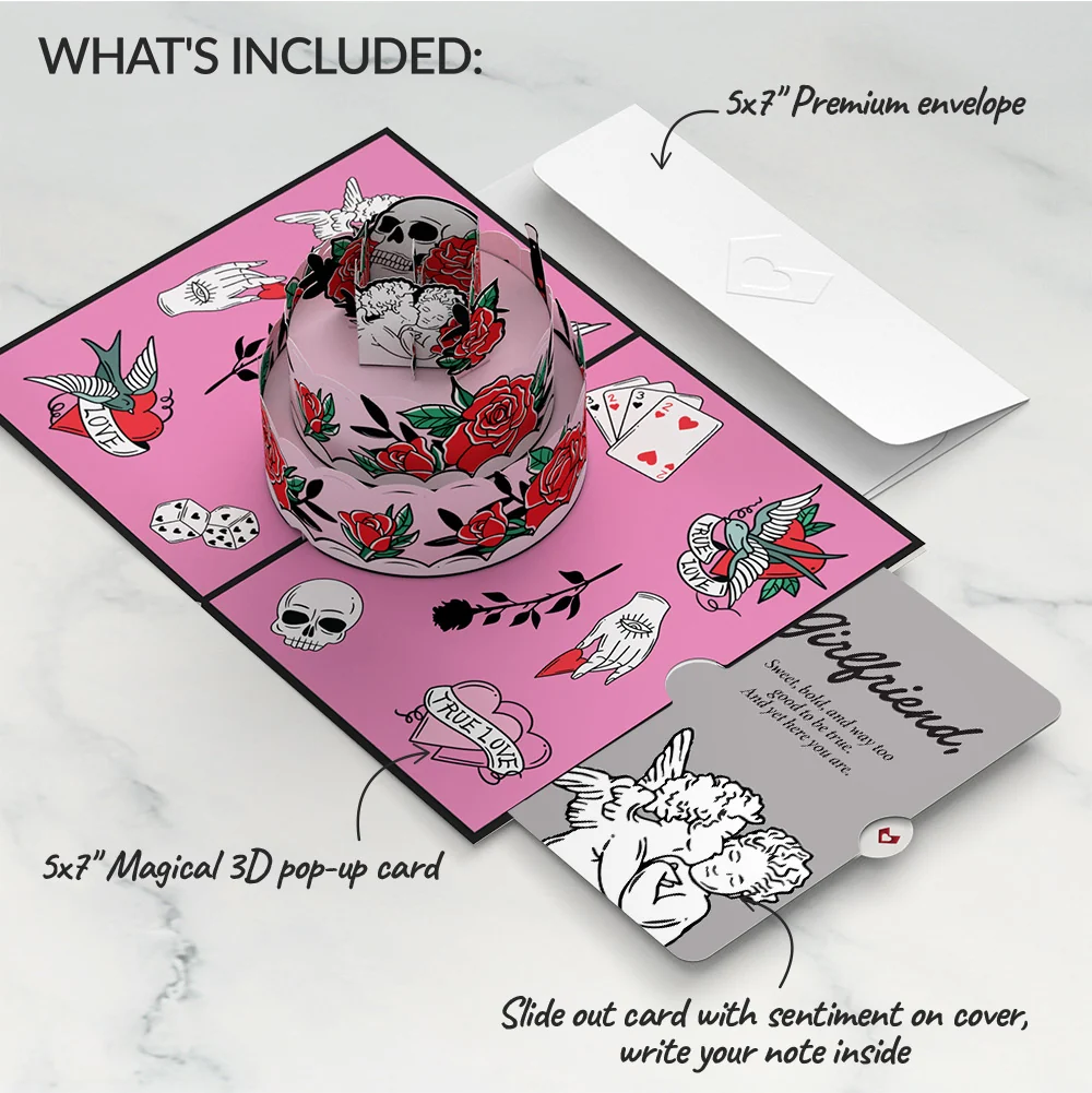 Lovepop Fatally Yours Love Pop-Up Card and Sentiment Set for Girlfriend - Image 2