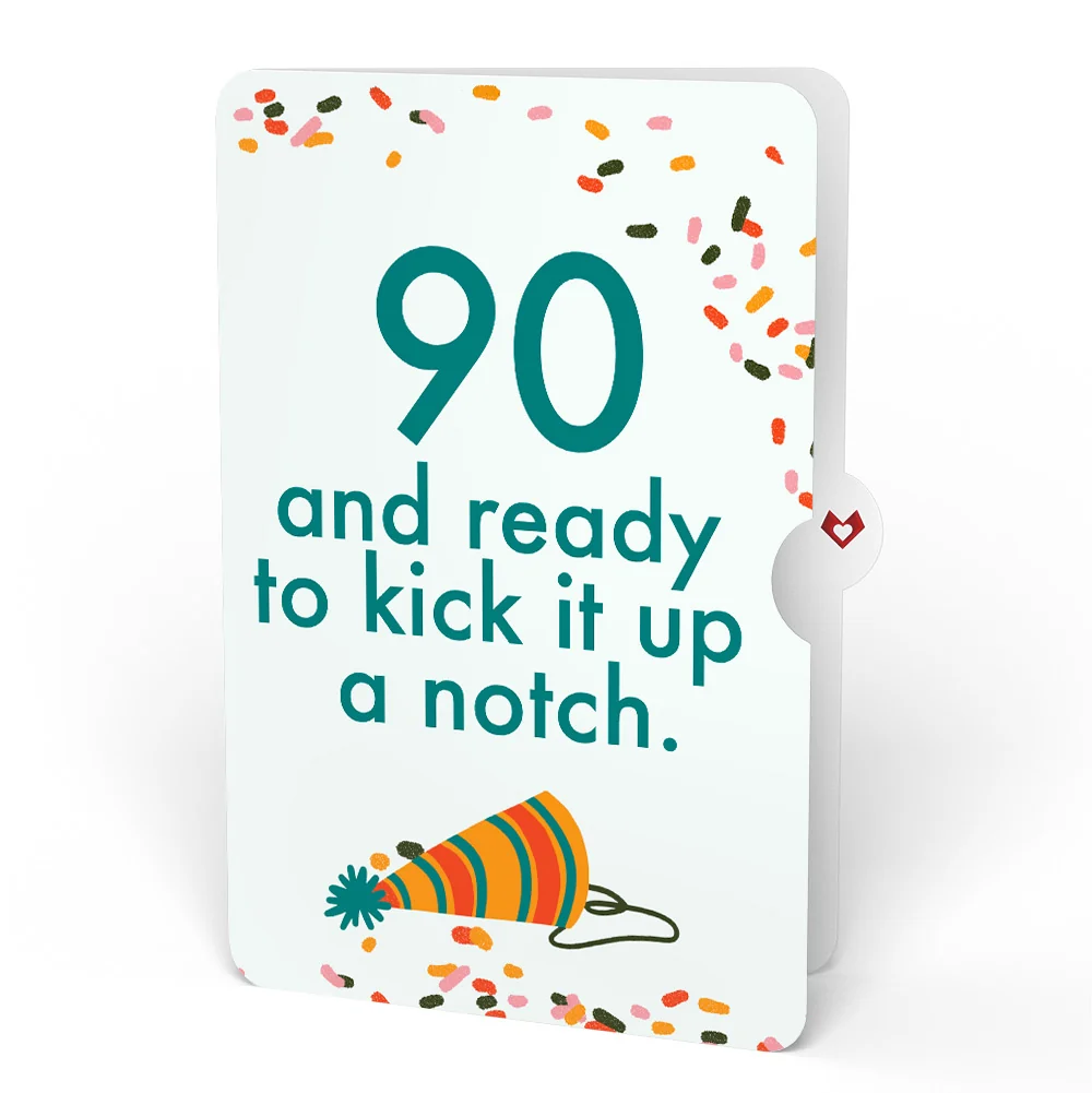 Lovepop Kick Ass Birthday Pop-Up Card and 90th Kick It Up Sentiment Set - Image 4