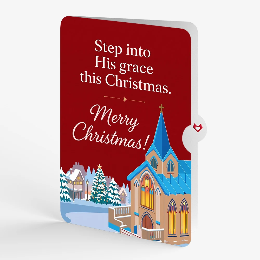 Lovepop Stained Glass Christmas Chapel Pop-Up Card and Step Into Grace Sentiment Set - Image 4
