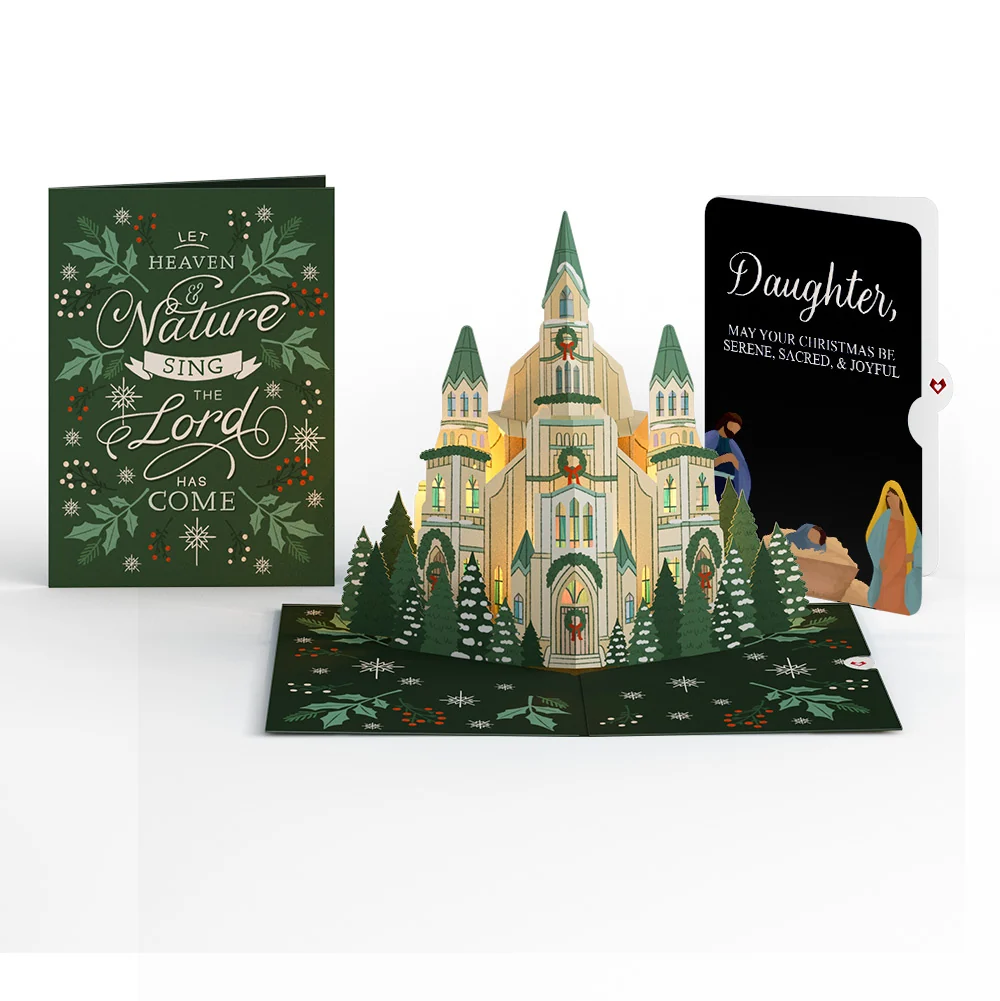 Lovepop Let Heaven & Nature Sing Christmas Music and Lights Pop-Up Card and Sentiment Set for Daughter
