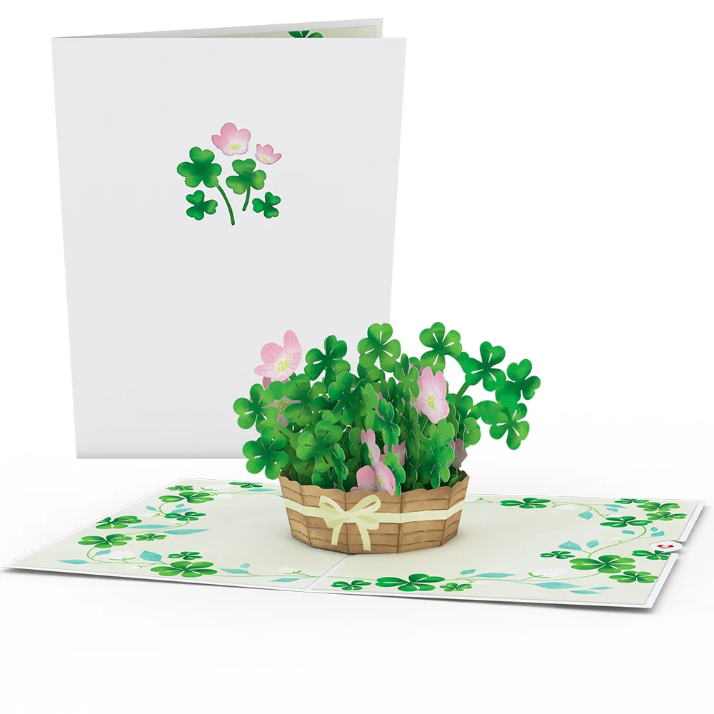 Lovepop Shamrock Basket St. Patrick's Day Pop-Up Card