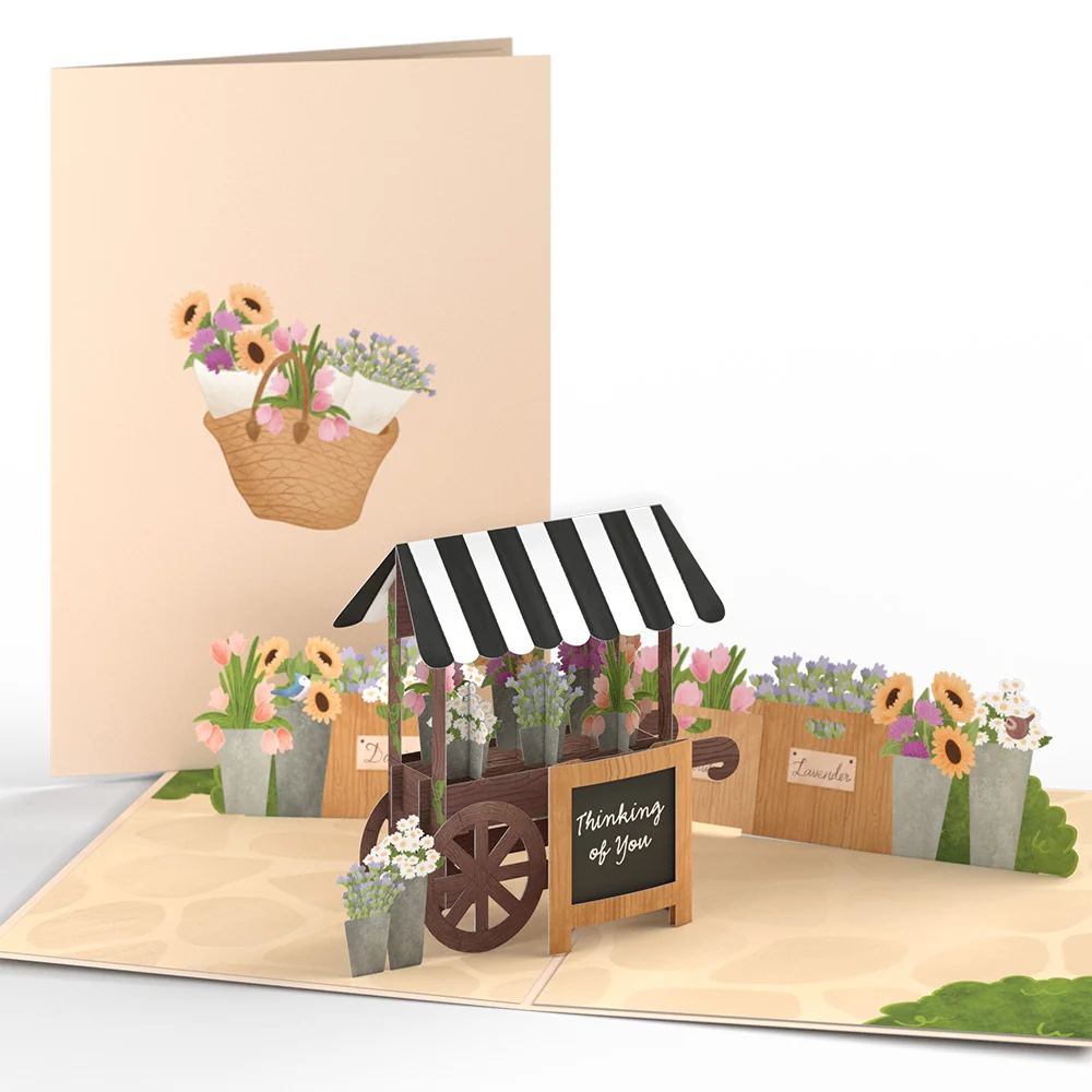 Lovepop Thinking of You Flower Cart Pop-Up Card