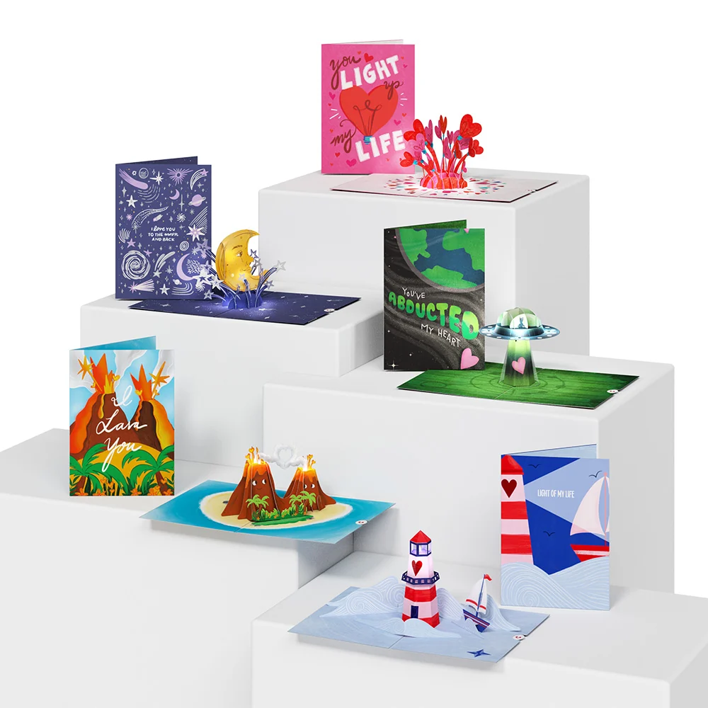 Lovepop Whimsical Love Light-Up Card 5-Pack