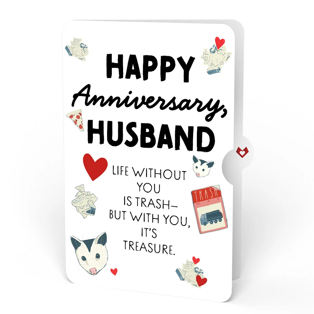 Lovepop Life Without You Is Trash Possums Anniversary Pop-Up Card and Sentiment Set for Husband - Image 4
