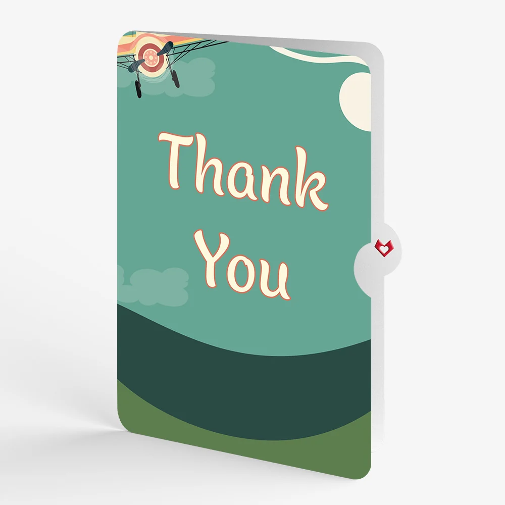 Lovepop Vintage Plane Thank You Pop-Up Card and Sentiment Set - Image 4