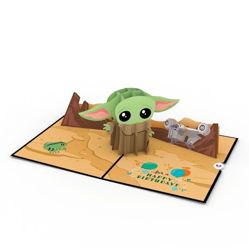 Lovepop Star Wars The Mandalorian Grogu Birthday Pop-Up Card & Flower Buds Bouquet Bundle - Image 9