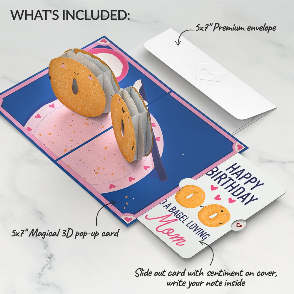 Lovepop You Are My Everything Bagel Birthday Pop-Up Card and Sentiment Set for Mom Plate - Image 2