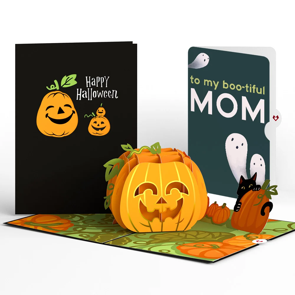 Lovepop Happy Halloween Pumpkin Pop-Up Card and Sentiment Set for Mom