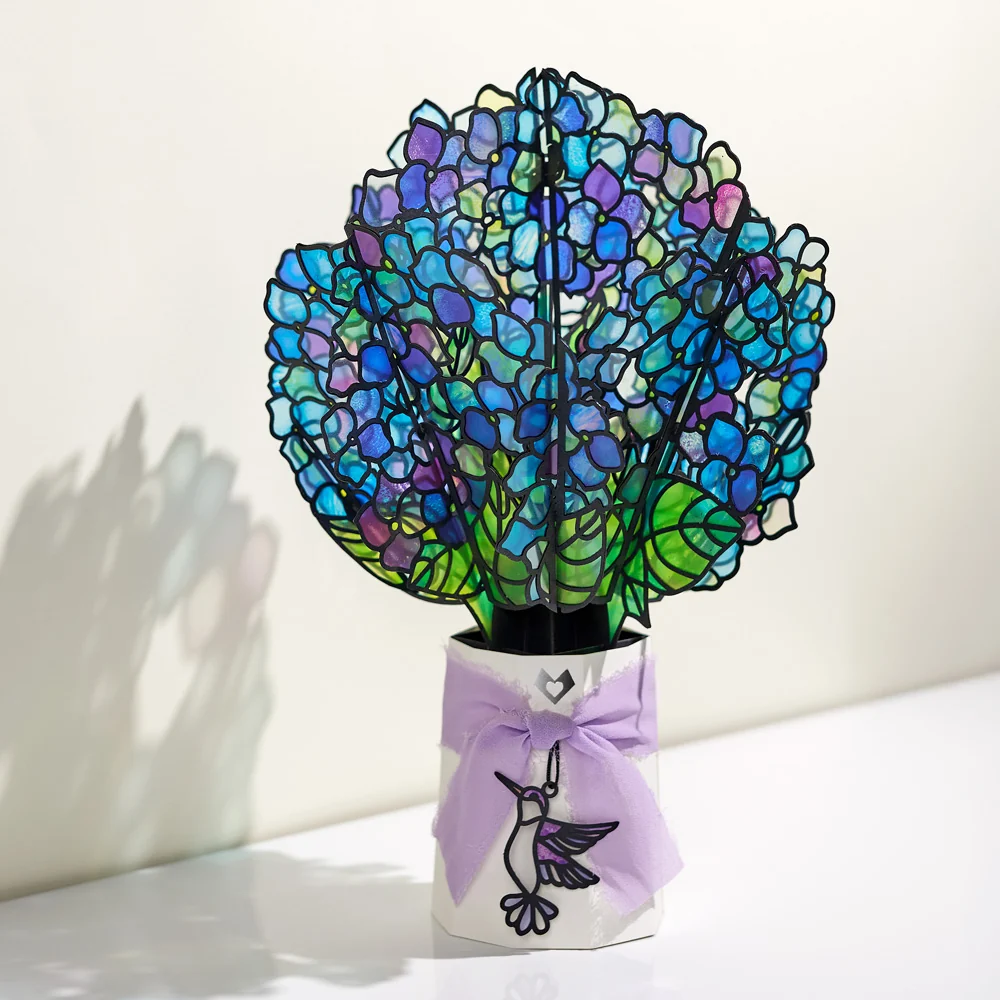 Lovepop Birthday Hummingbird Pop-Up Card & Suncatcher Bouquet Bundle - Image 6