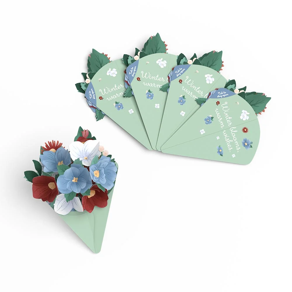 Lovepop Frosted Floral Little Blooms (Notecard 5-Pack)