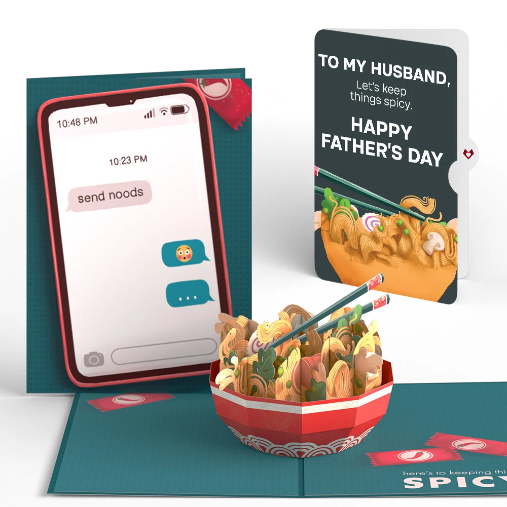 Lovepop Send Noods Spicy Father's Day Pop-Up Card and Sentiment Set for Husband Bowl