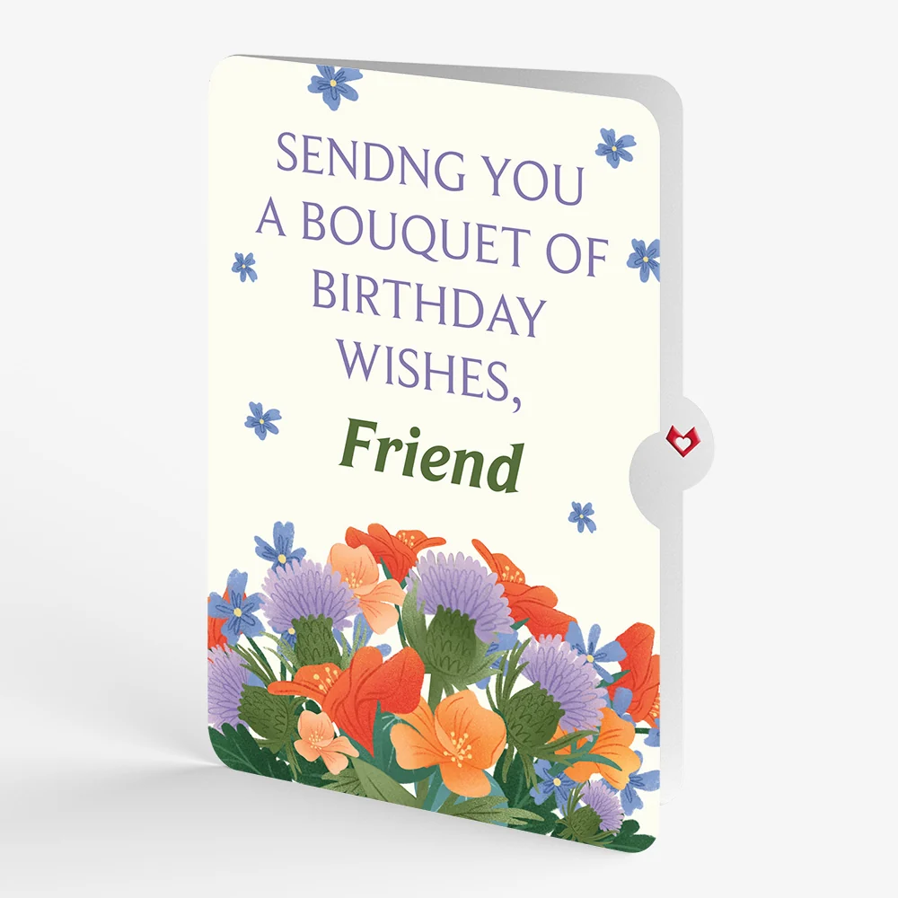 Lovepop Birthday Bouquet of Happiness Pop-Up Card and Sentiment Set for Friend Vase - Image 4