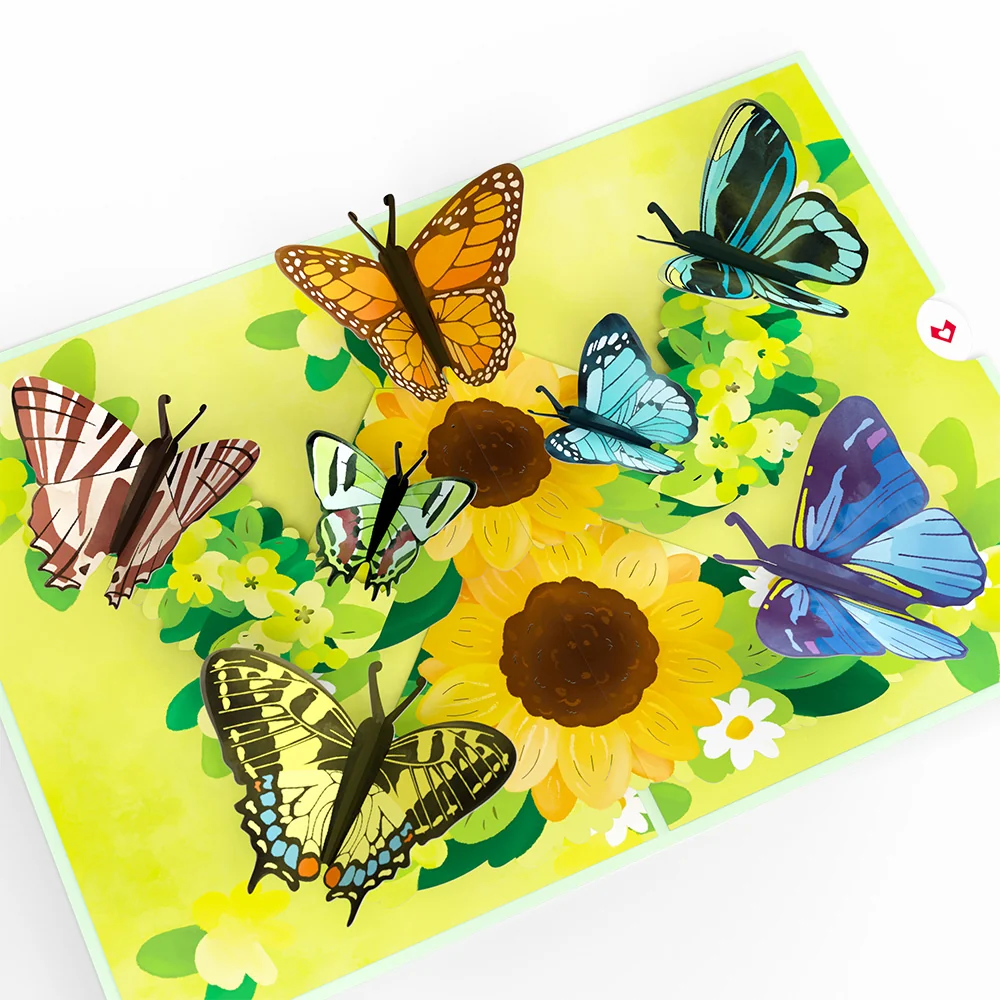 Lovepop Sunflower Butterflies Pop-Up Card - Image 2