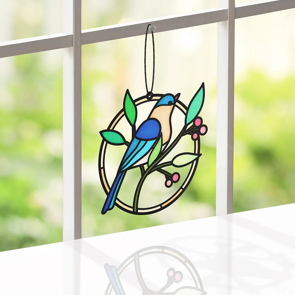 Lovepop Wishing You Peace Bluebird Suncatcher Card