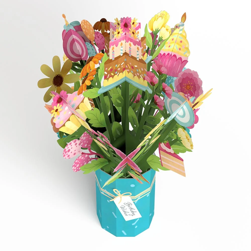 Lovepop Wishing You a Happy Birthday Pop-Up Card & Bouquet Bundle - Image 7