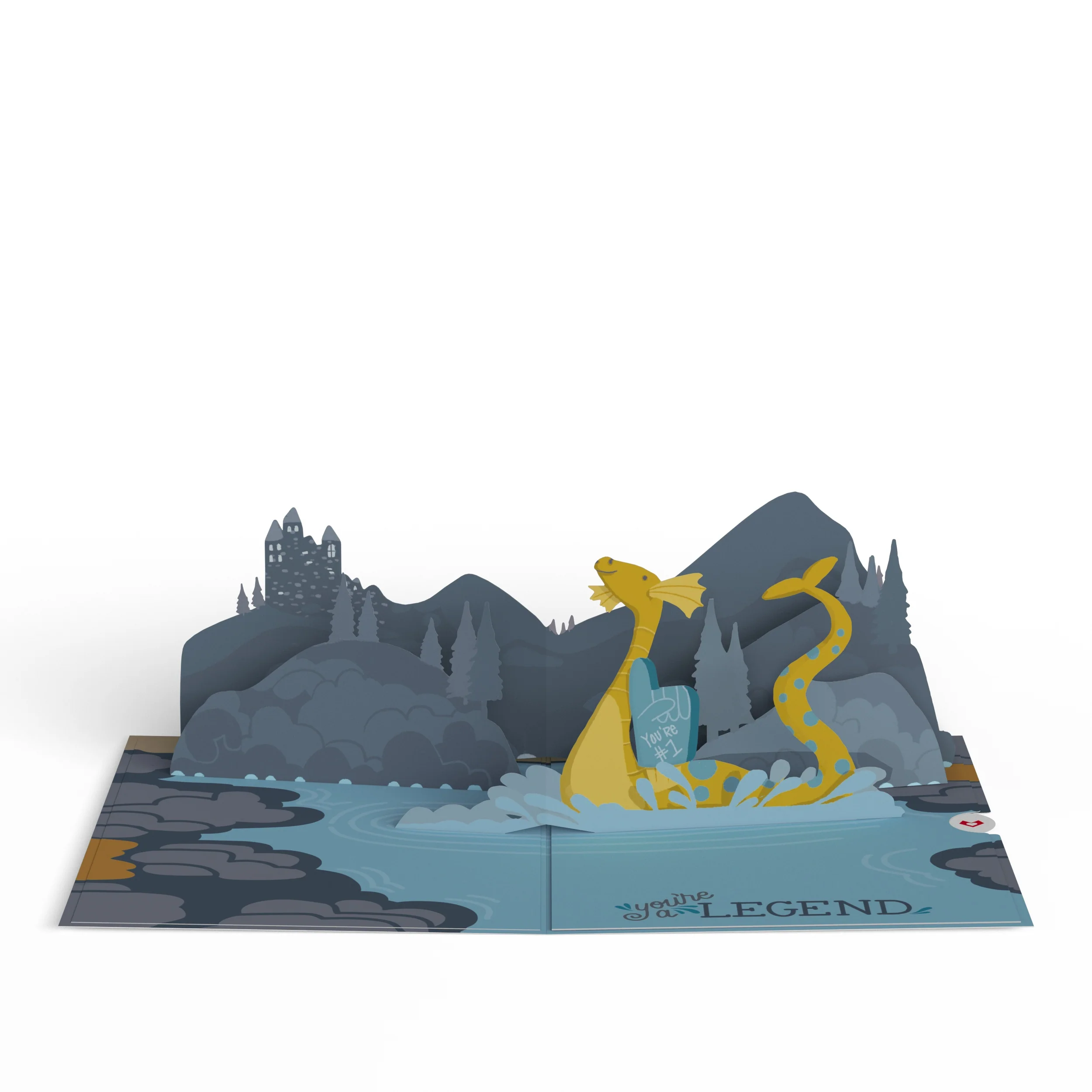 Lovepop Dad You're a Legend Loch Ness Monster Father's Day Pop-Up Card and Favorite Financial Burden Sentiment Set - Image 3