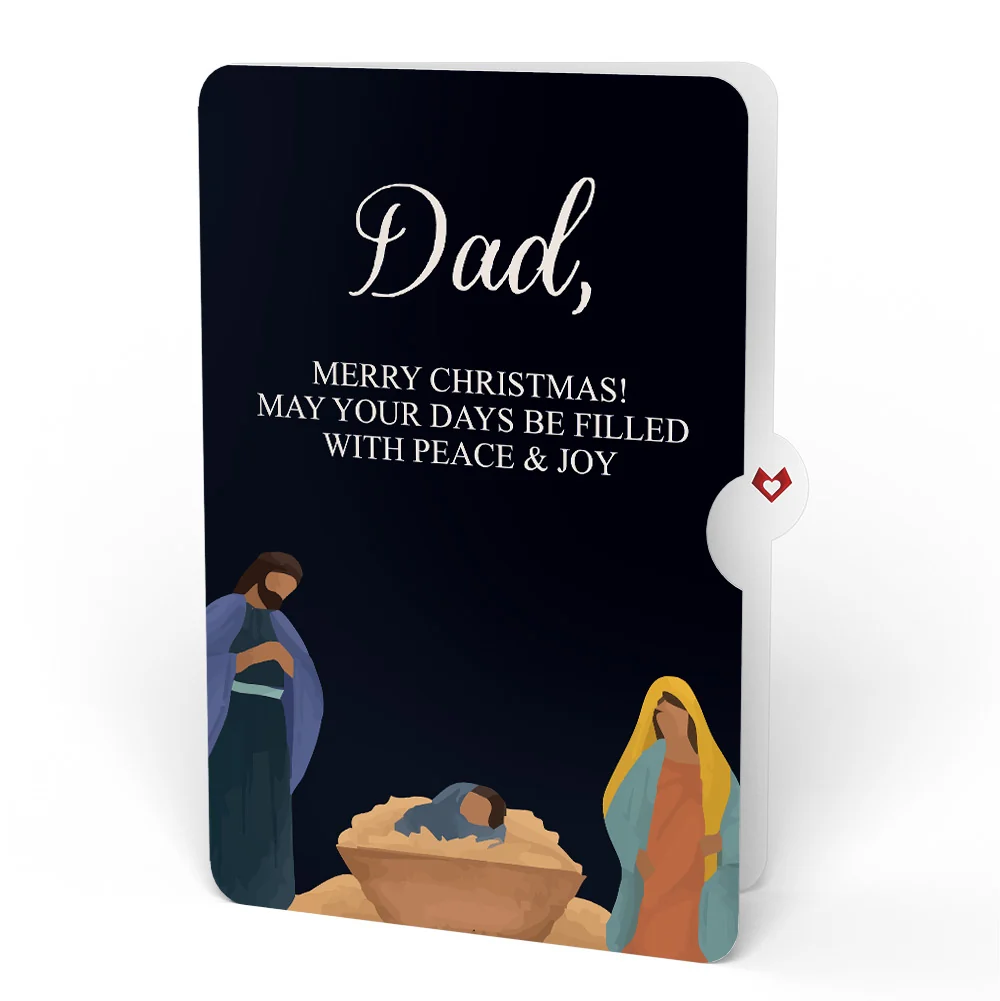 Lovepop A Child is Born Nativity Christmas Light-Up Pop-Up Card and Sentiment Set for Dad Straw - Image 4