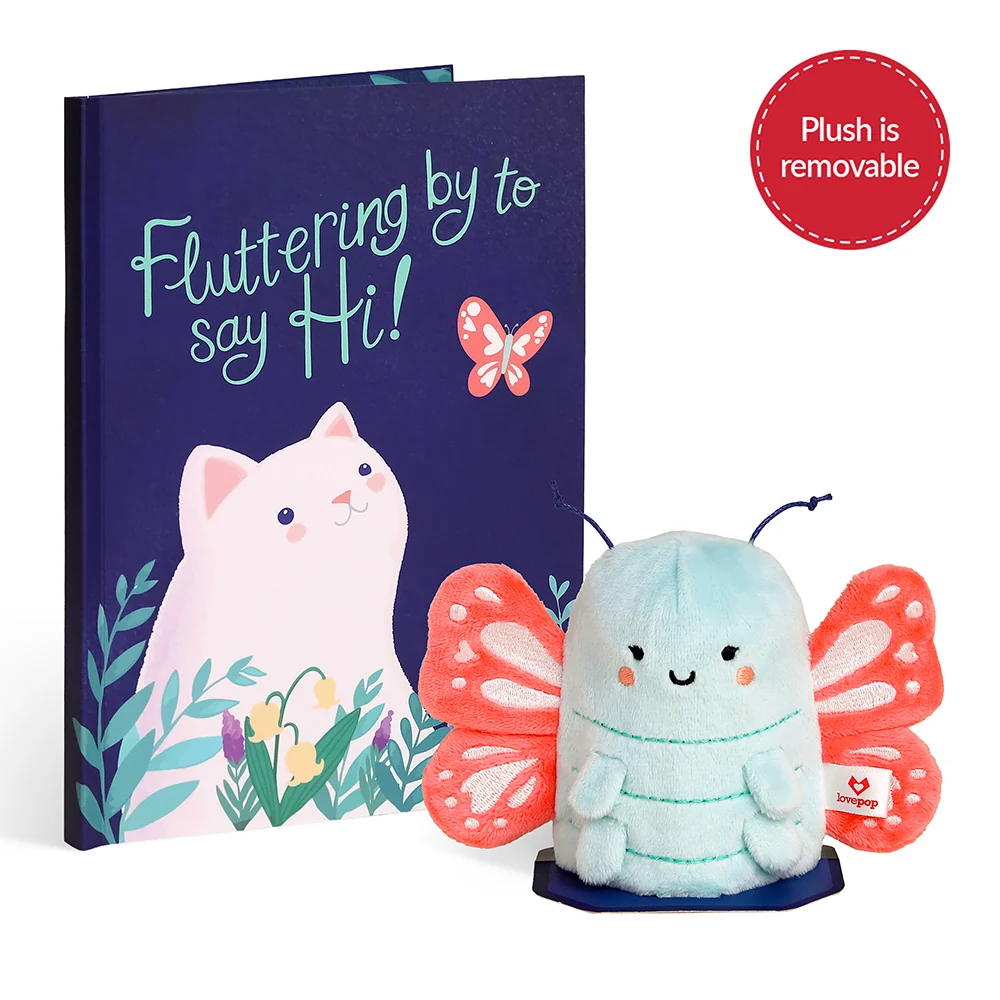 Lovepop 'Hi!' Butterfly Plushpop Card