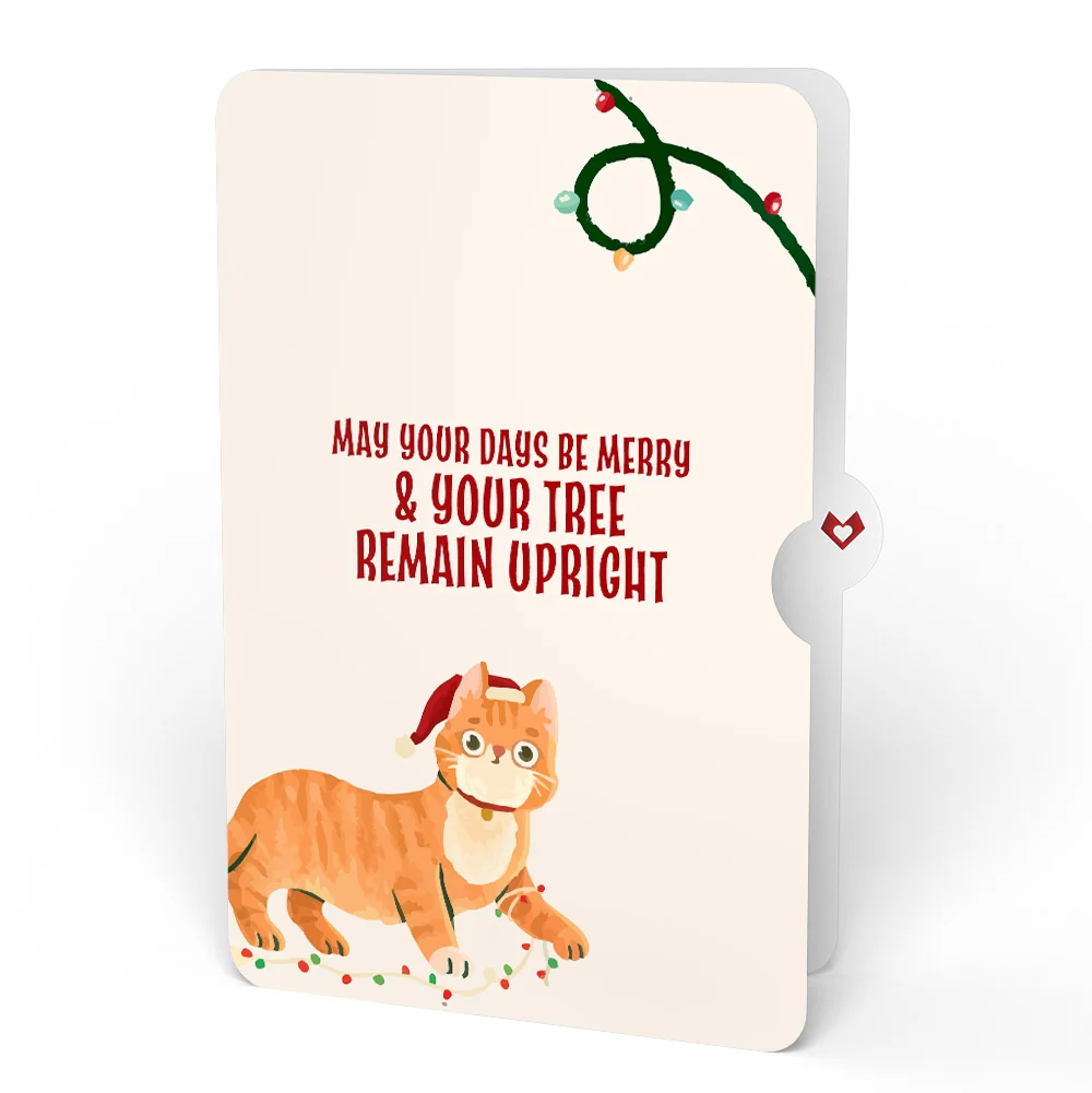 Lovepop Merry Christmas Tree Suncatcher Card and Funny Cat Sentiment Set Glass - Image 4