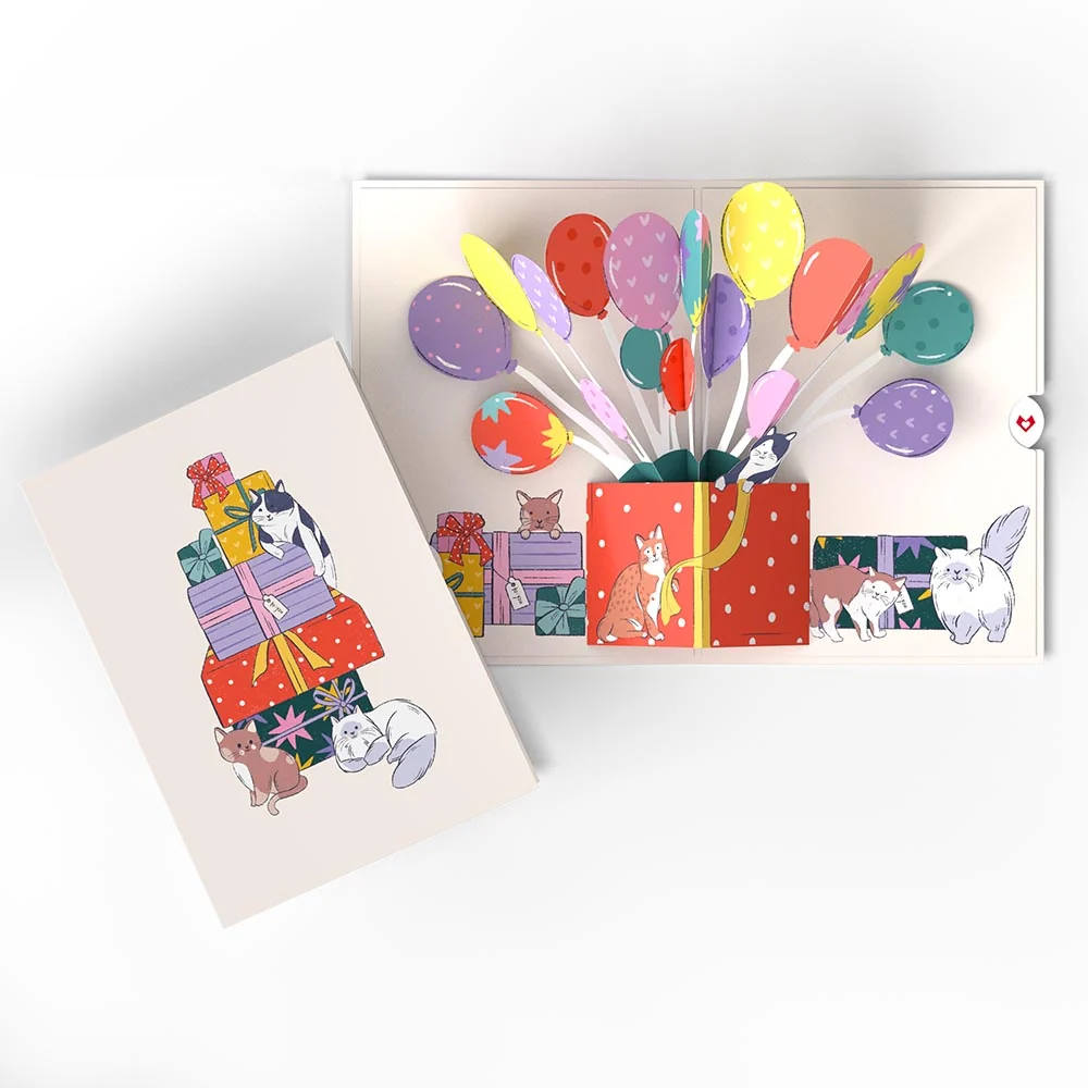 Lovepop Curious Cats Birthday Pop-Up Card