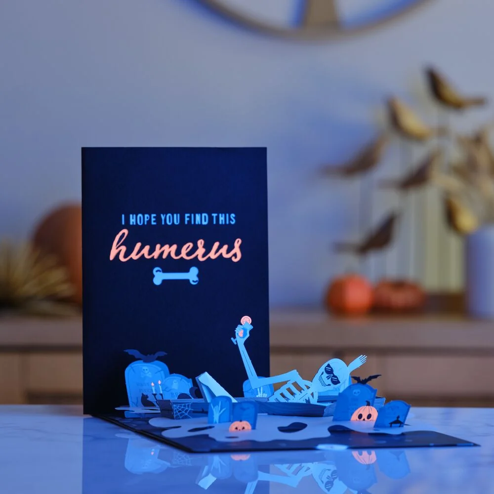 Lovepop Hope You Find This “Humerus" Classic Pop-Up Card Glass - Image 5