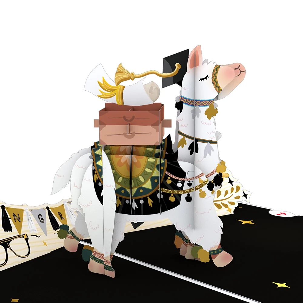 Lovepop Graduation Llama Pop-Up Card - Image 2
