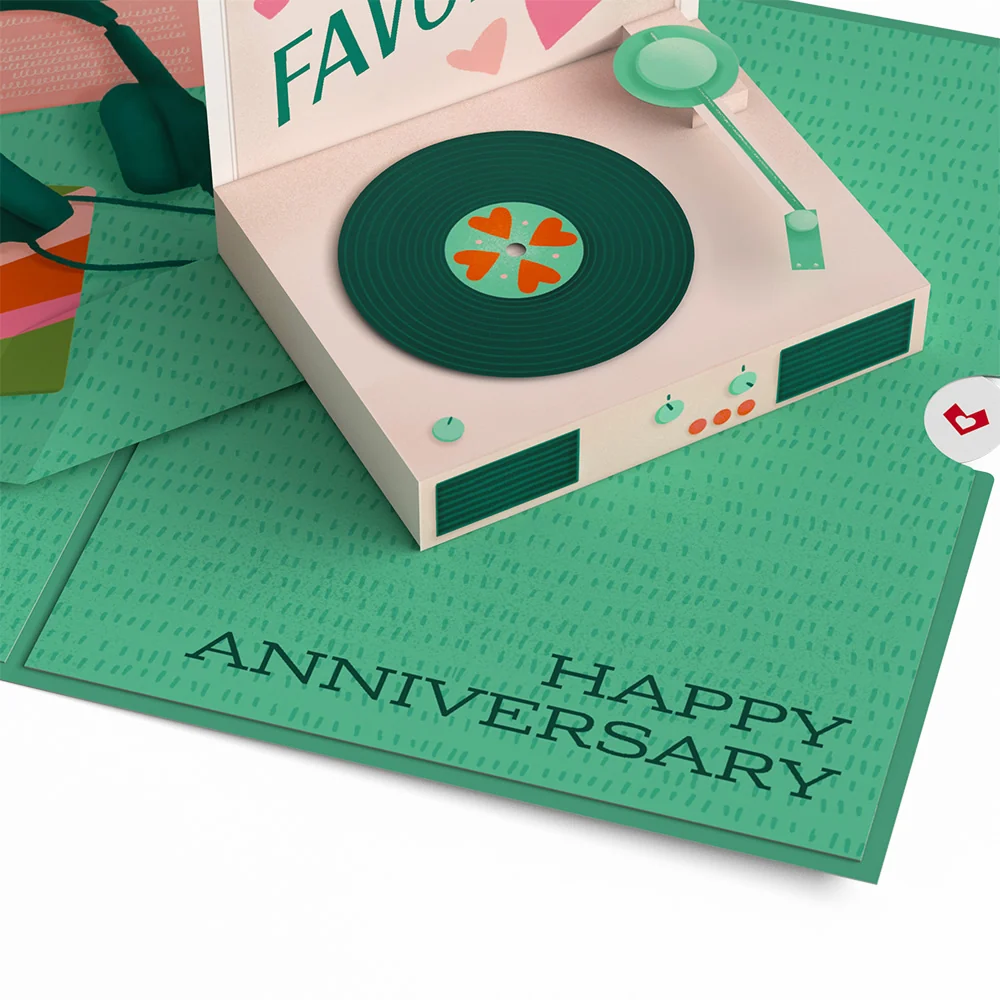 Lovepop Just for the Record Anniversary Pop-Up Card - Image 5