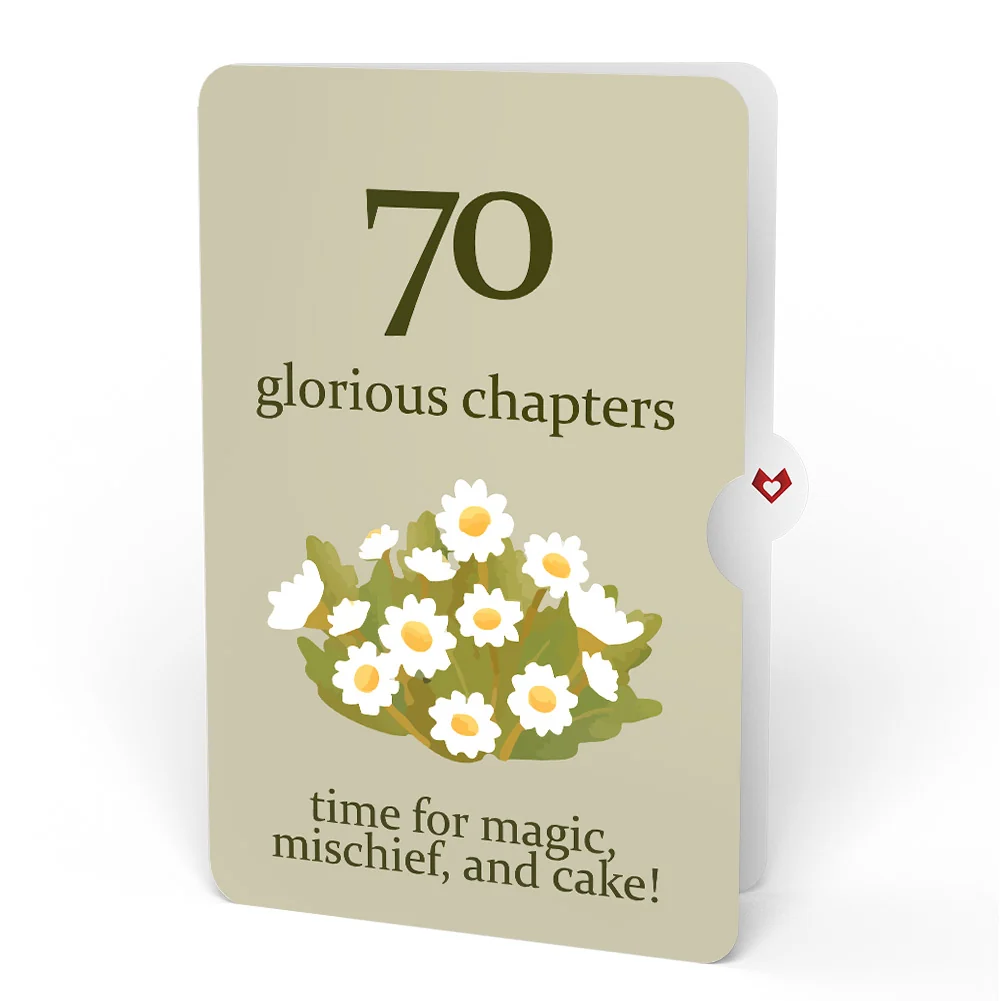 Lovepop Cheers to a New Chapter 70th Birthday Pop-Up Card and Sentiment Set Cream - Image 4