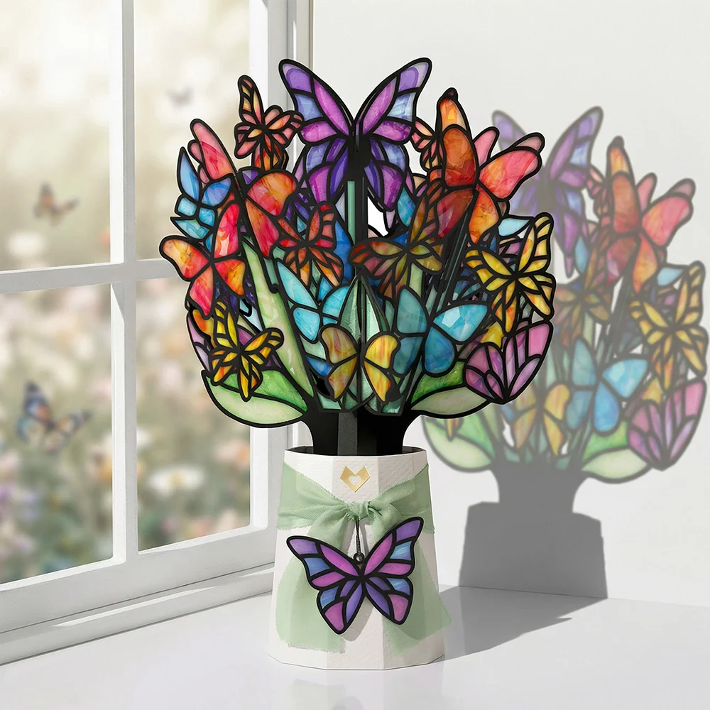 Lovepop Butterfly Brilliance Suncatcher Bouquet Vase