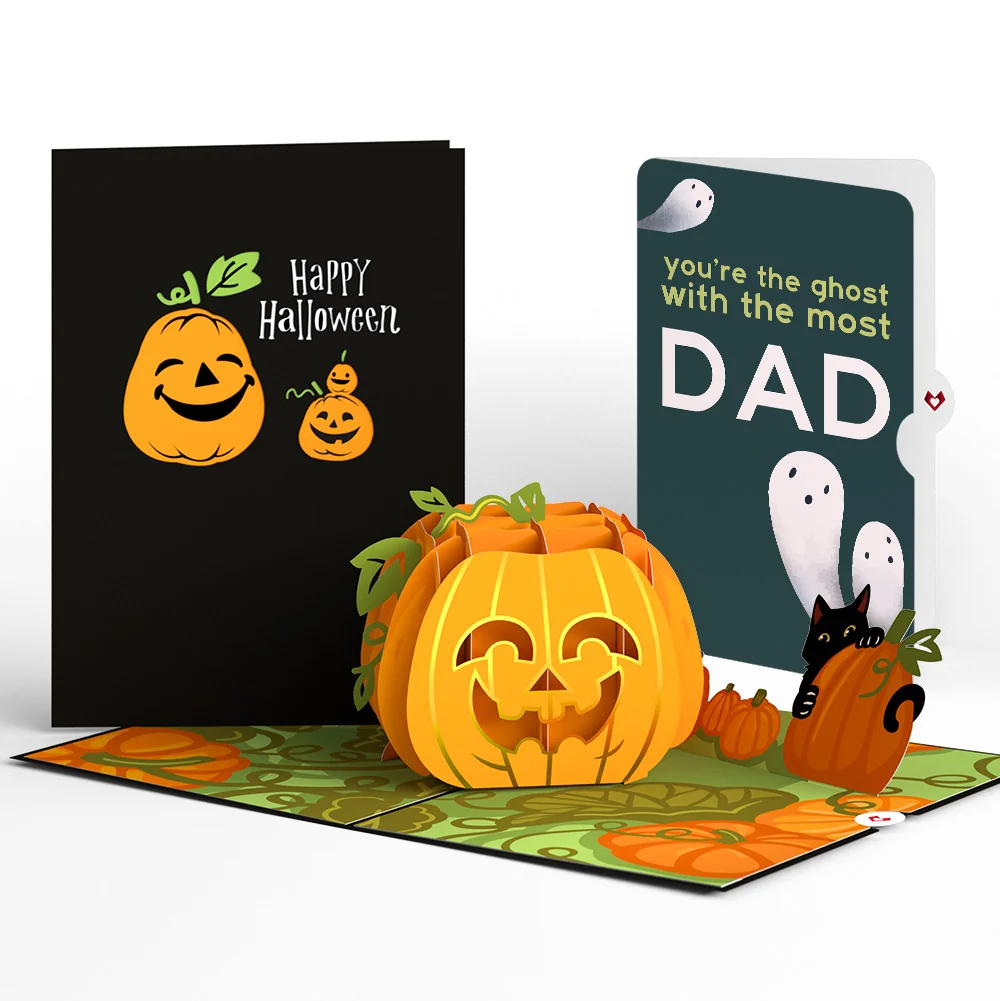 Lovepop Happy Halloween Pumpkin Pop-Up Card and Sentiment Set for Dad