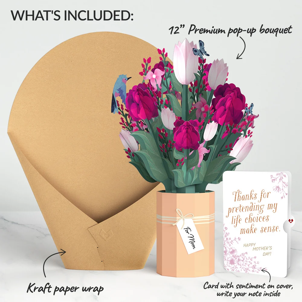 Lovepop Mother’s Day Bouquet and Sentiment Set for Mom Vase - Image 2